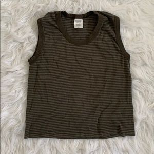 Sleeveless Olive Shirt